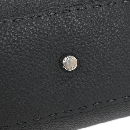 Fendi Gray Leather Peekaboo 2way Shoulder Handbag