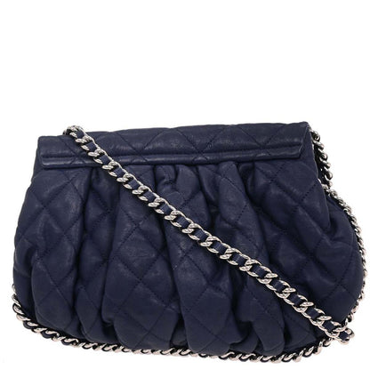 Chanel 2013-2014 Blue Calfskin Chain Around Shoulder Bag