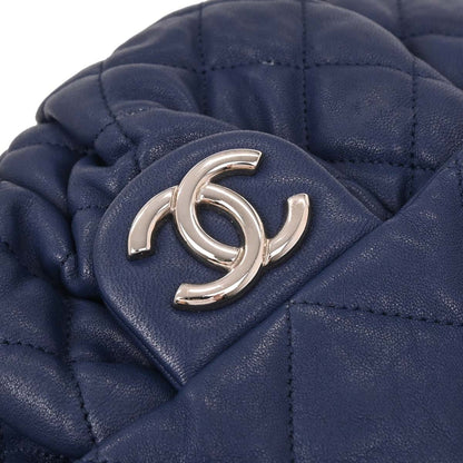 Chanel 2013-2014 Blue Calfskin Chain Around Shoulder Bag
