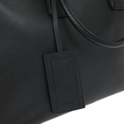 Prada Black Leather Travel Handbag