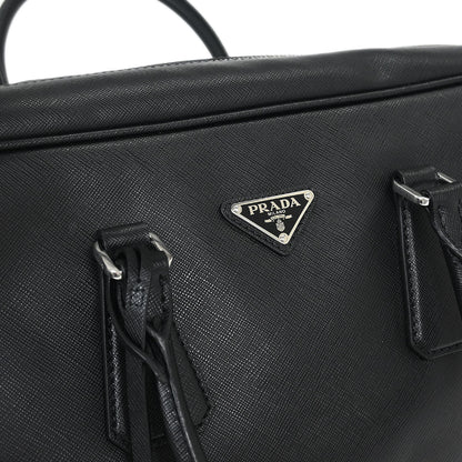 Prada Black Leather Travel Handbag