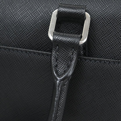 Prada Black Leather Travel Handbag