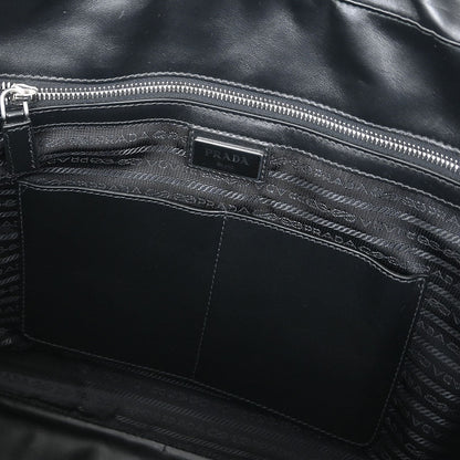 Prada Black Leather Travel Handbag