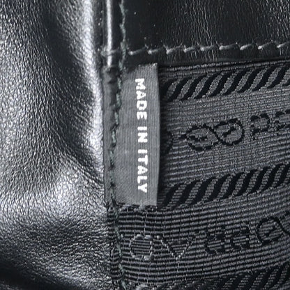 Prada Black Leather Travel Handbag