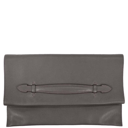 Hermes 2013 Etain Evercolor Pliplat Clutch Bag