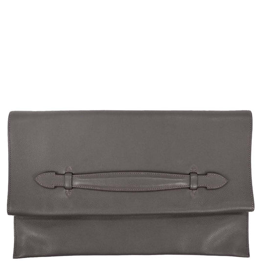 Hermes 2013 Etain Evercolor Pliplat Clutch Bag