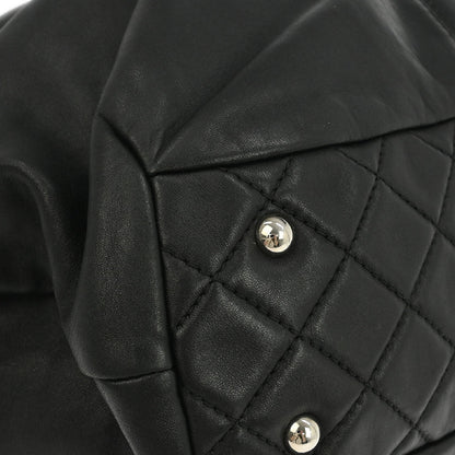 Chanel 2012-2013 Black Calfskin Trianon Tote 2way Shoulder Handbag