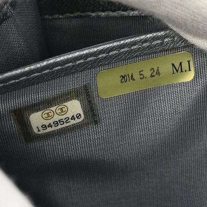 Chanel 2014 Silver Lambskin Long Wallet