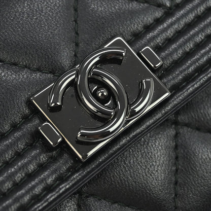 Boy Chanel 2017-2018 Black Lambskin Cardholder