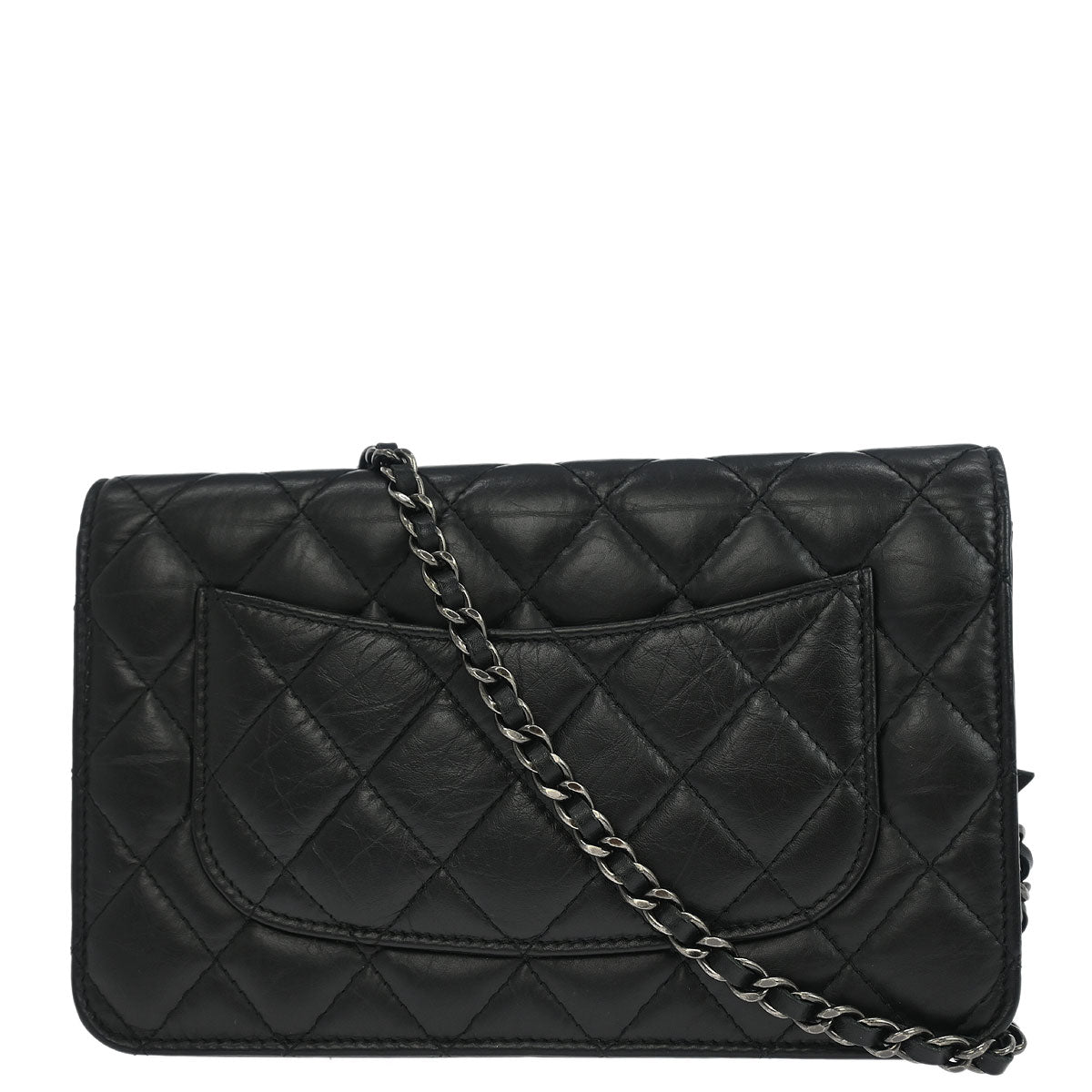 Chanel 2015-2016 Calfskin Mademoiselle Lock Icon WOC Wallet on Chain Shoulder Bag