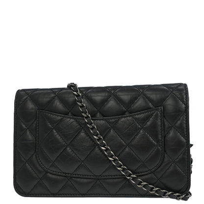 Chanel 2015-2016 Calfskin Mademoiselle Lock Icon WOC Wallet on Chain Shoulder Bag