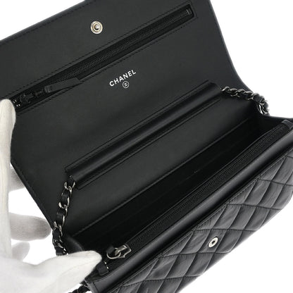Chanel 2015-2016 Calfskin Mademoiselle Lock Icon WOC Wallet on Chain Shoulder Bag