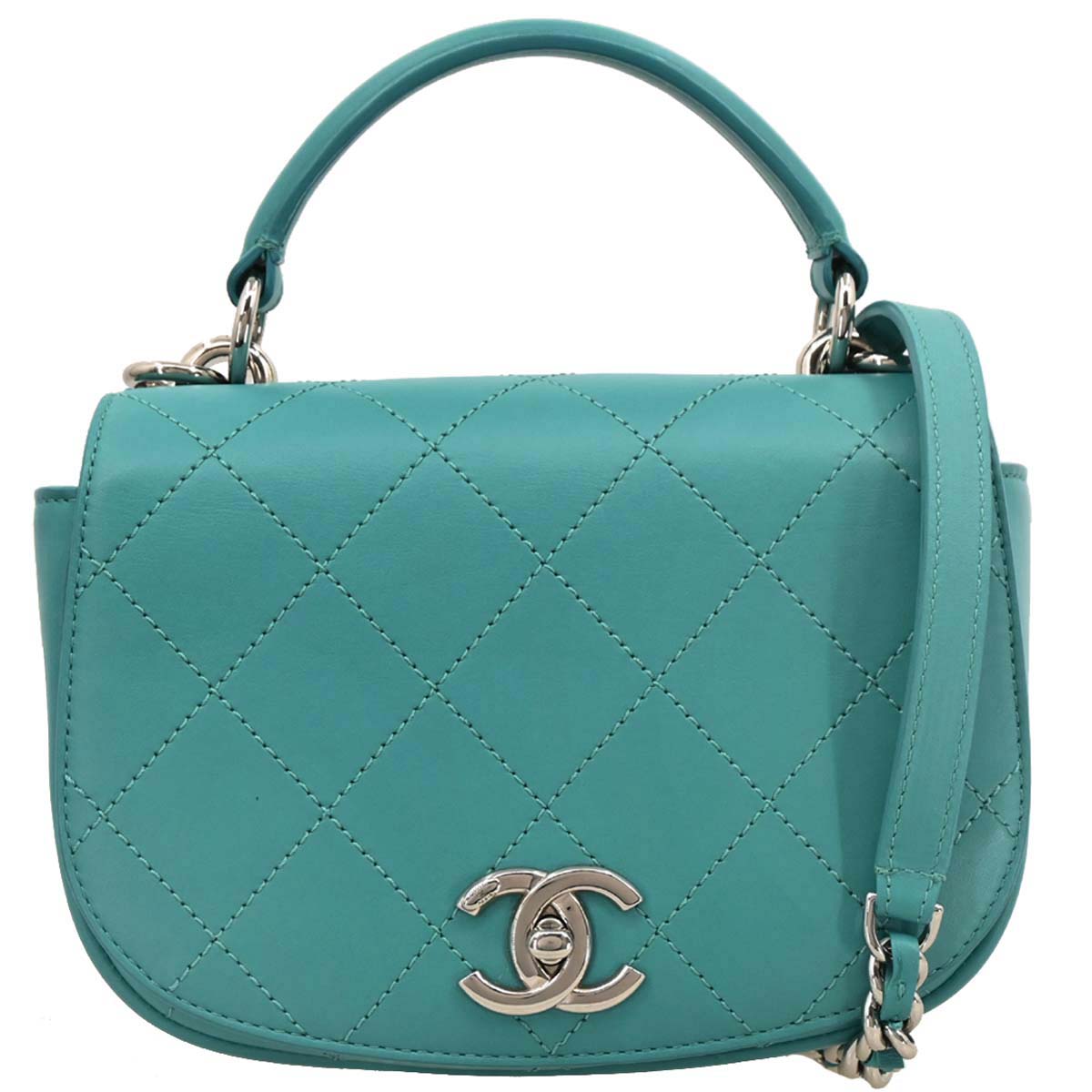 Chanel 2017 Emerald Green Calfskin Ring My Bag 2way Shoulder Handbag