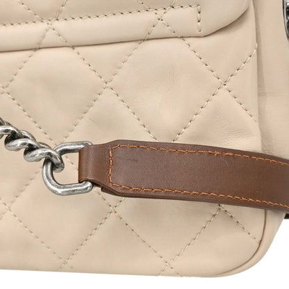 Chanel 2012 Beige Lambskin Country Chic Flap Bag Shoulder Bag