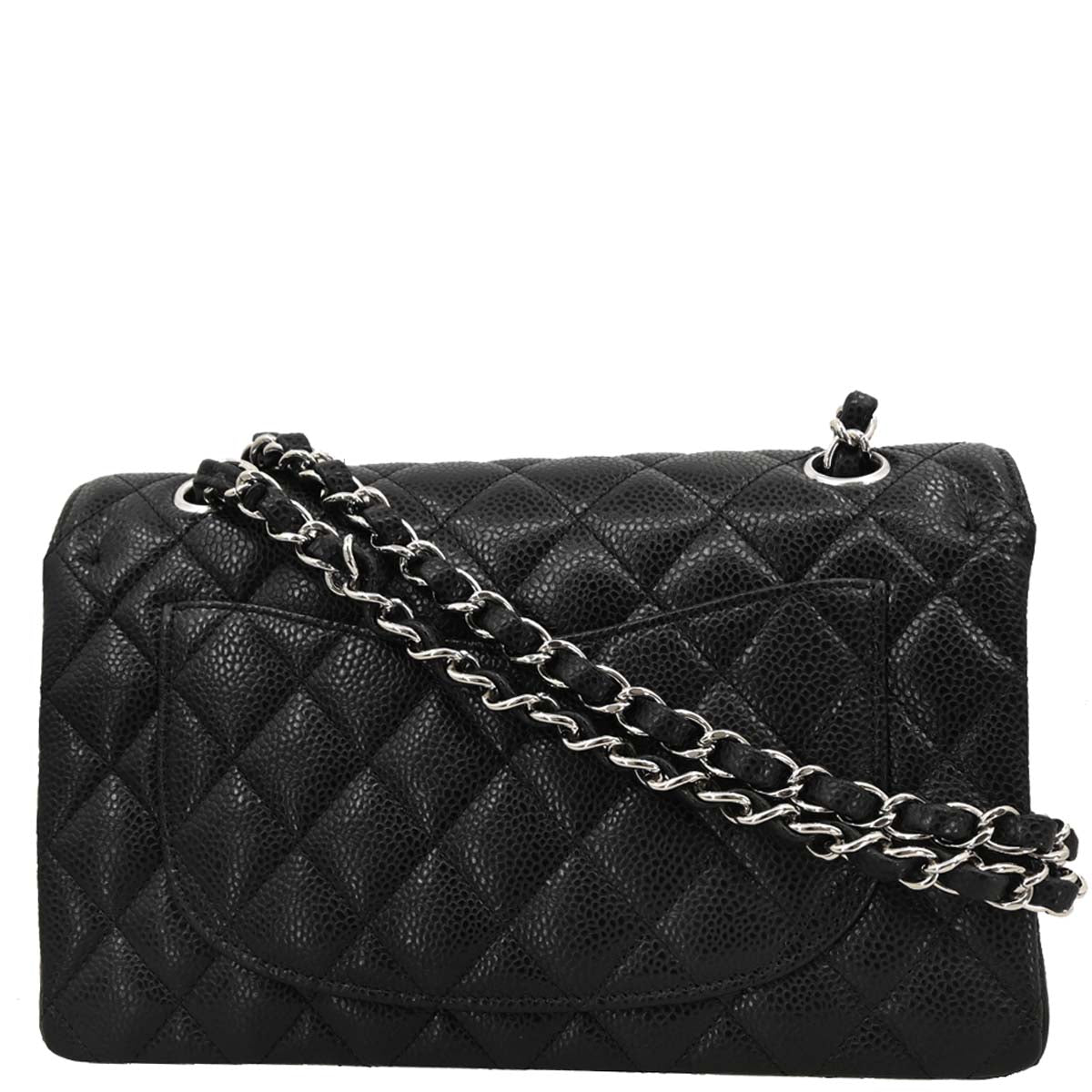 Chanel 2019 Black Caviar Small Classic Double Flap Shoulder Bag