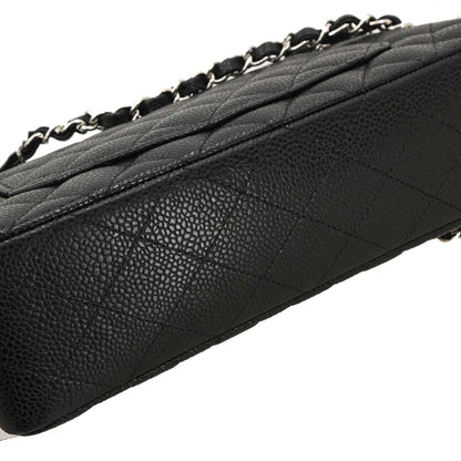 Chanel 2019 Black Caviar Small Classic Double Flap Shoulder Bag