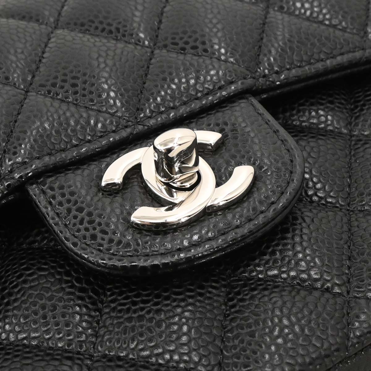 Chanel 2019 Black Caviar Small Classic Double Flap Shoulder Bag