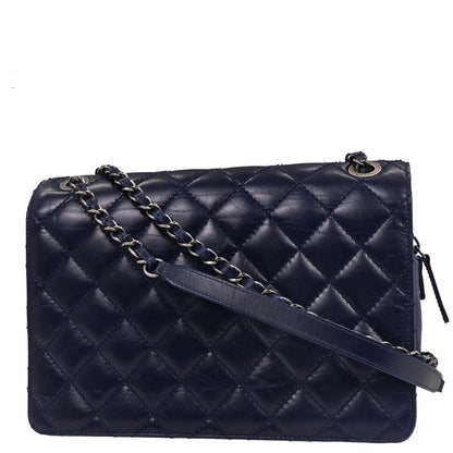 Chanel 2016-2017 Navy Calfskin Day Trip Flap Bag