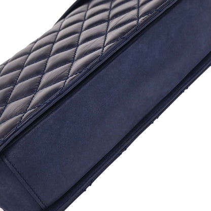 Chanel 2016-2017 Navy Calfskin Day Trip Flap Bag