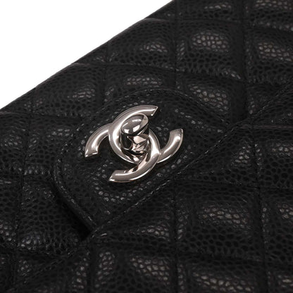 Chanel Black Caviar Small Classic Double Flap Shoulder Bag