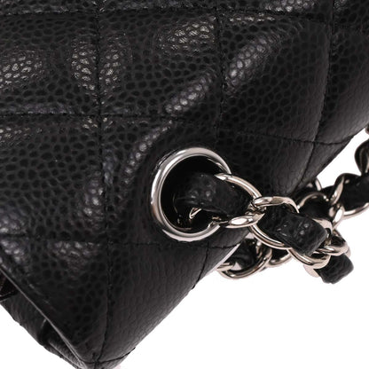 Chanel Black Caviar Small Classic Double Flap Shoulder Bag
