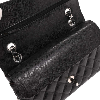 Chanel Black Caviar Small Classic Double Flap Shoulder Bag