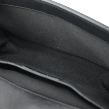 Boy Chanel 2017 Black Tweed Lambskin Medium Double Chain Shoulder Bag