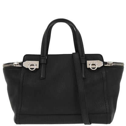 Salvatore Ferragamo Black 2way Shoulder Tote Bag