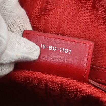 Christian Dior 2011 Red Lambskin Lady Dior Cannage 2way Shoulder Handbag