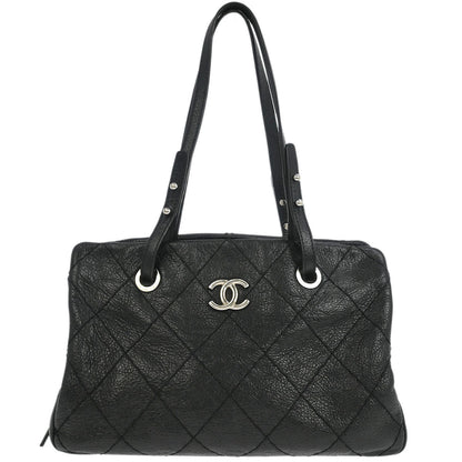 Chanel 2009-2010 Black Calfskin On the Road Tote Handbag