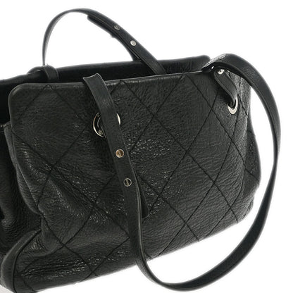 Chanel 2009-2010 Black Calfskin On the Road Tote Handbag