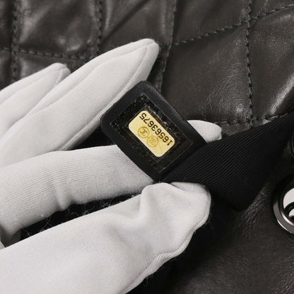 Chanel 2012 Gray Calfskin Luxury Line Chain Shoulder Bag