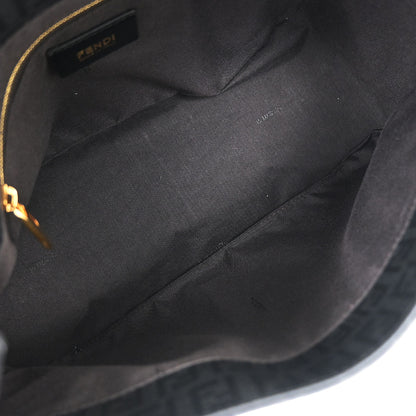 Fendi Gray Zucchino Mamma Baguette Handbag