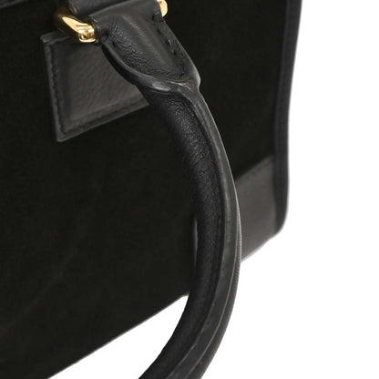 Loewe Black Suede Leather Amazona 28 Handbag