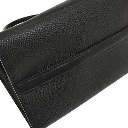 Prada Black Leather Paradigme 2way Shoulder Tote Handbag