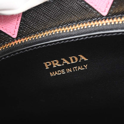 Prada Black Leather Paradigme 2way Shoulder Tote Handbag