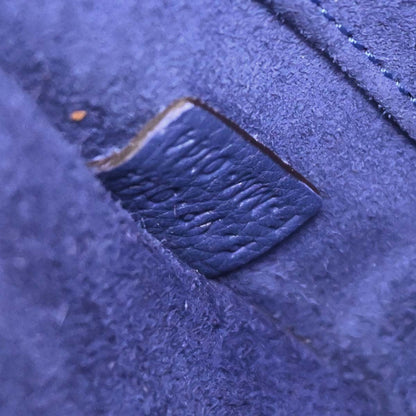 Celine Blue Leather Nano Luggage Tote Bag