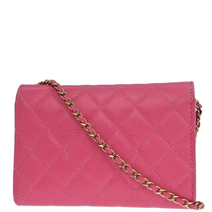 Chanel 2018-2019 Pink Caviar WOC Wallet On Chain Shoulder Bag