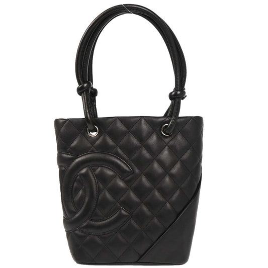 Chanel Black Calfskin Cambon Ligne Tote Handbag