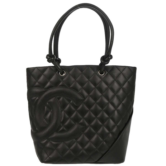 Chanel Black Calfskin Cambon Ligne Tote Handbag