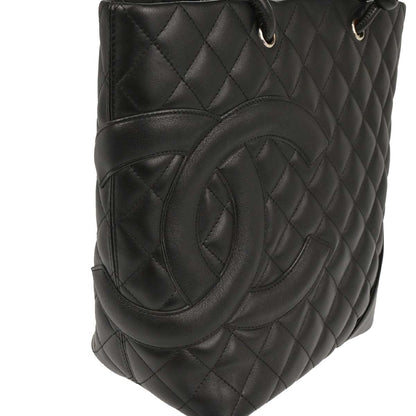 Chanel Black Calfskin Cambon Ligne Tote Handbag