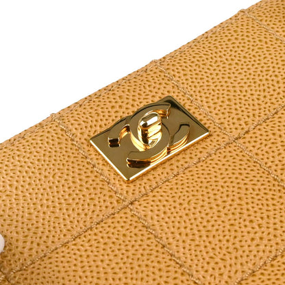 Chanel Beige Caviar Choco Bar Tote Handbag