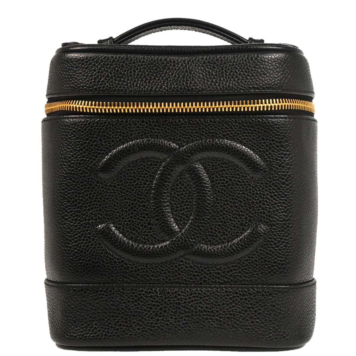 Chanel Black Caviar Timeless Vanity Handbag