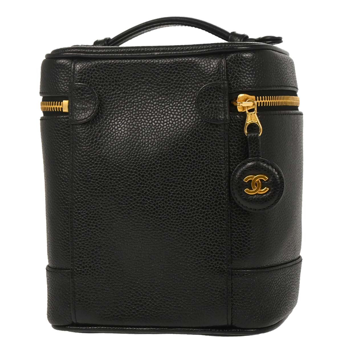 Chanel Black Caviar Timeless Vanity Handbag