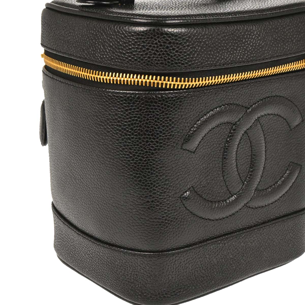 Chanel Black Caviar Timeless Vanity Handbag
