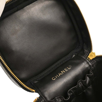 Chanel Black Caviar Timeless Vanity Handbag