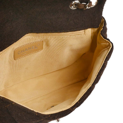 Chanel Brown Wool Shoulder Bag