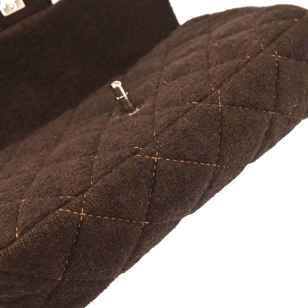 Chanel Brown Wool Shoulder Bag