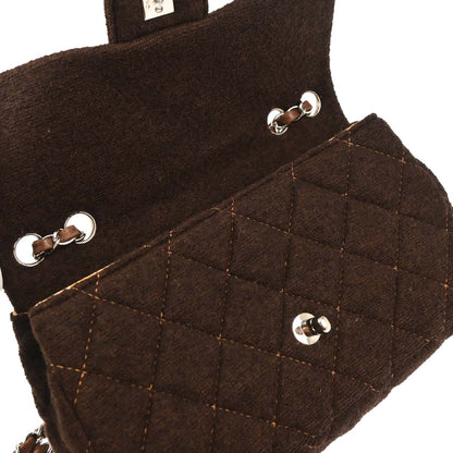 Chanel Brown Wool Shoulder Bag