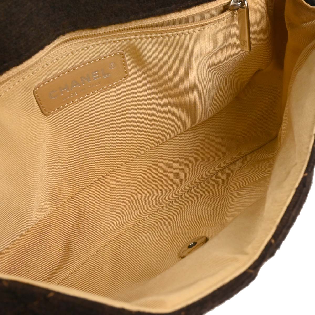 Chanel Brown Wool Shoulder Bag